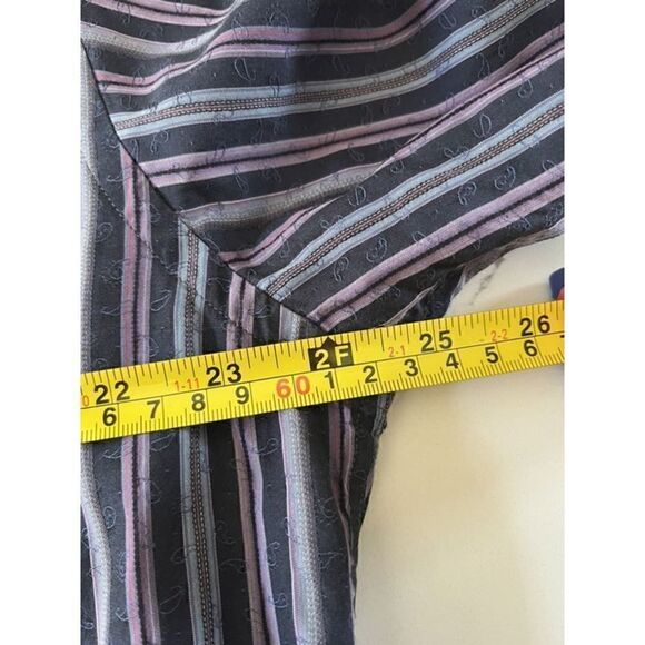 Robert Graham Men’s Classic Button Down Striped Shirt  Sz XL Flip Cuff Purple - Picture 6 of 12